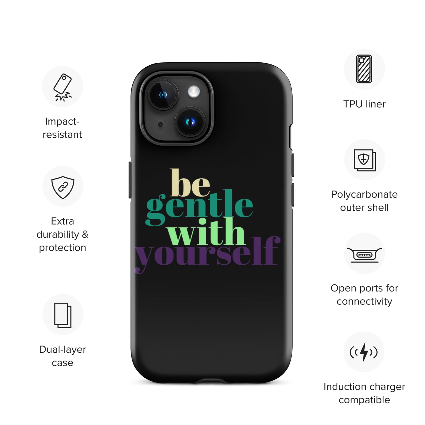 Be Gentle With Yourself Tough Case for iPhone®