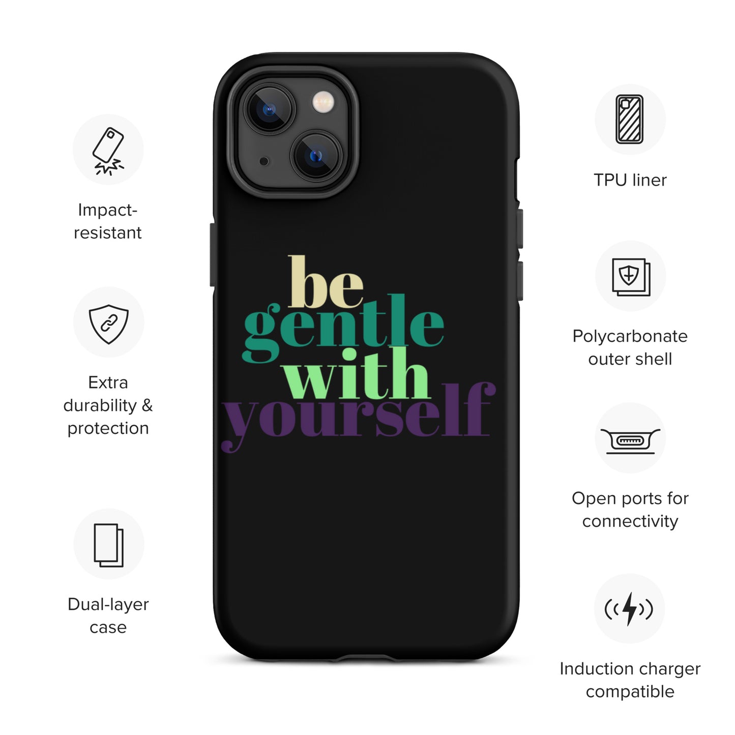 Be Gentle With Yourself Tough Case for iPhone®