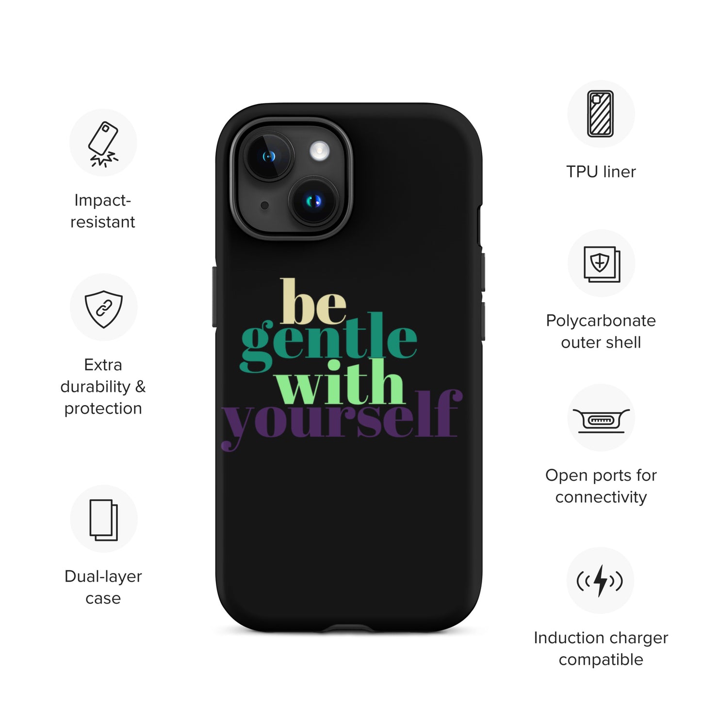 Be Gentle With Yourself Tough Case for iPhone®