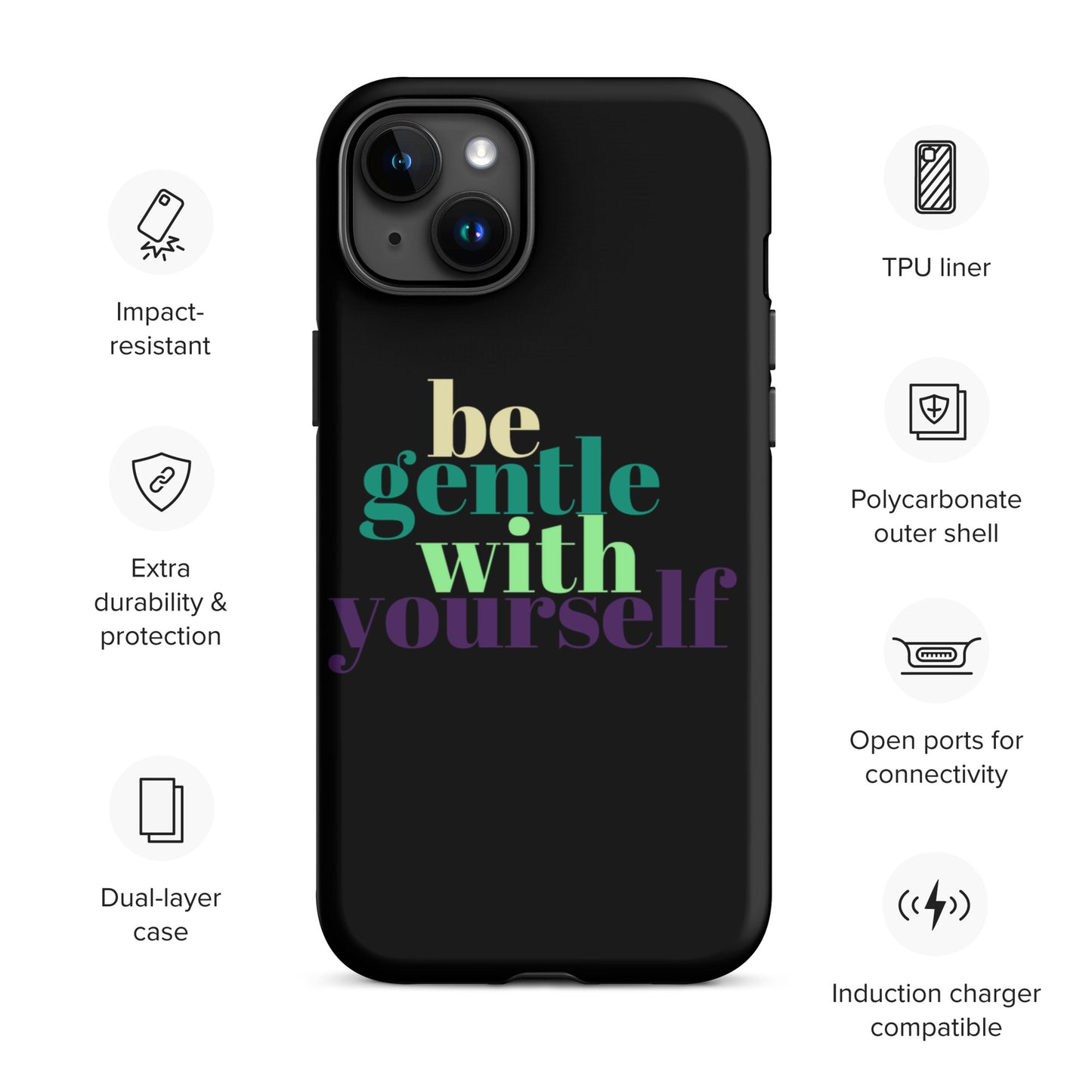 Be Gentle With Yourself Tough Case for iPhone®