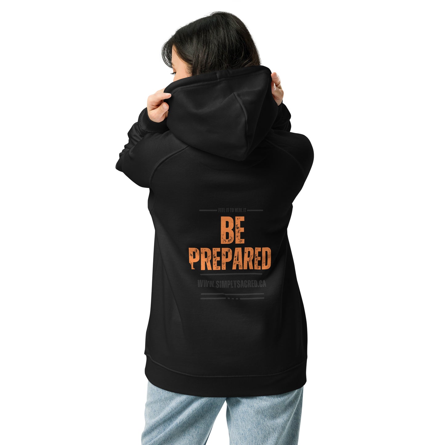 Don't Be Scared, Be Prepared Unisex eco raglan hoodie