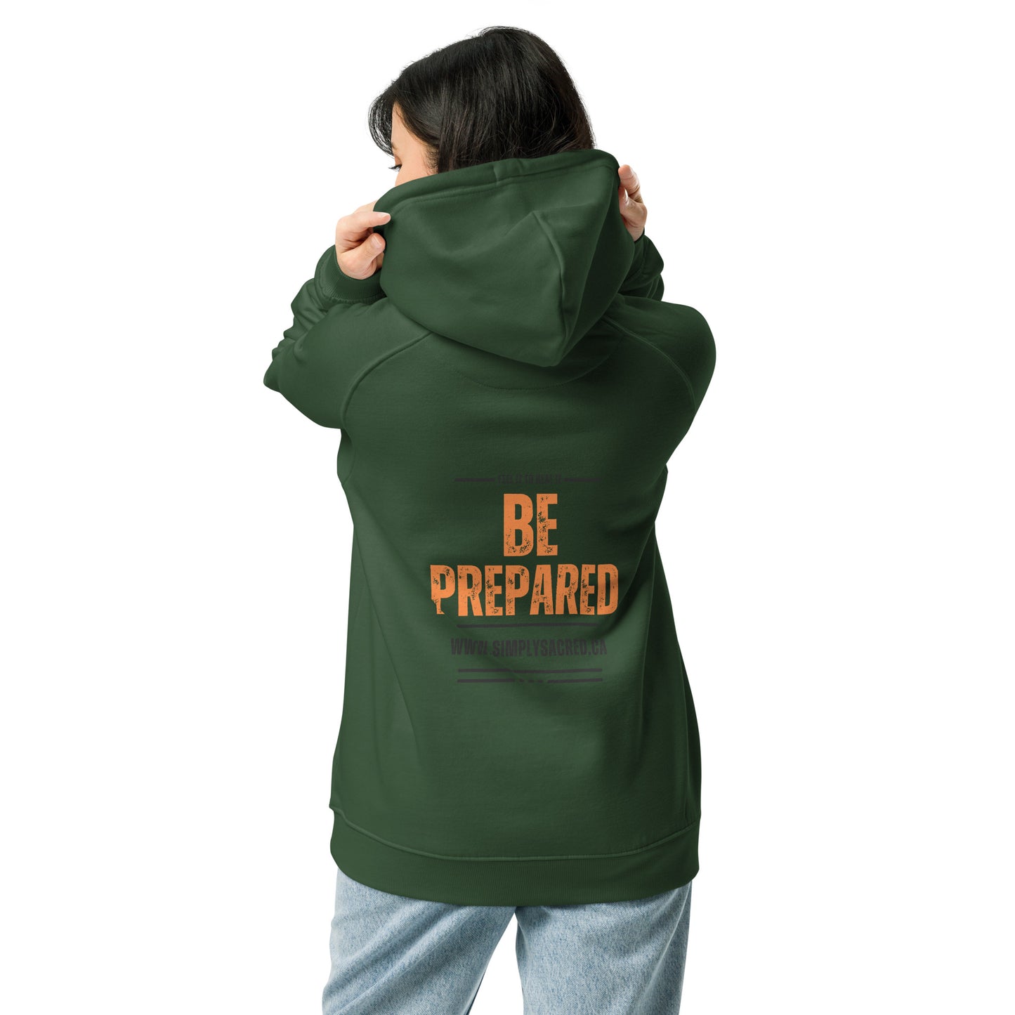 Don't Be Scared, Be Prepared Unisex eco raglan hoodie