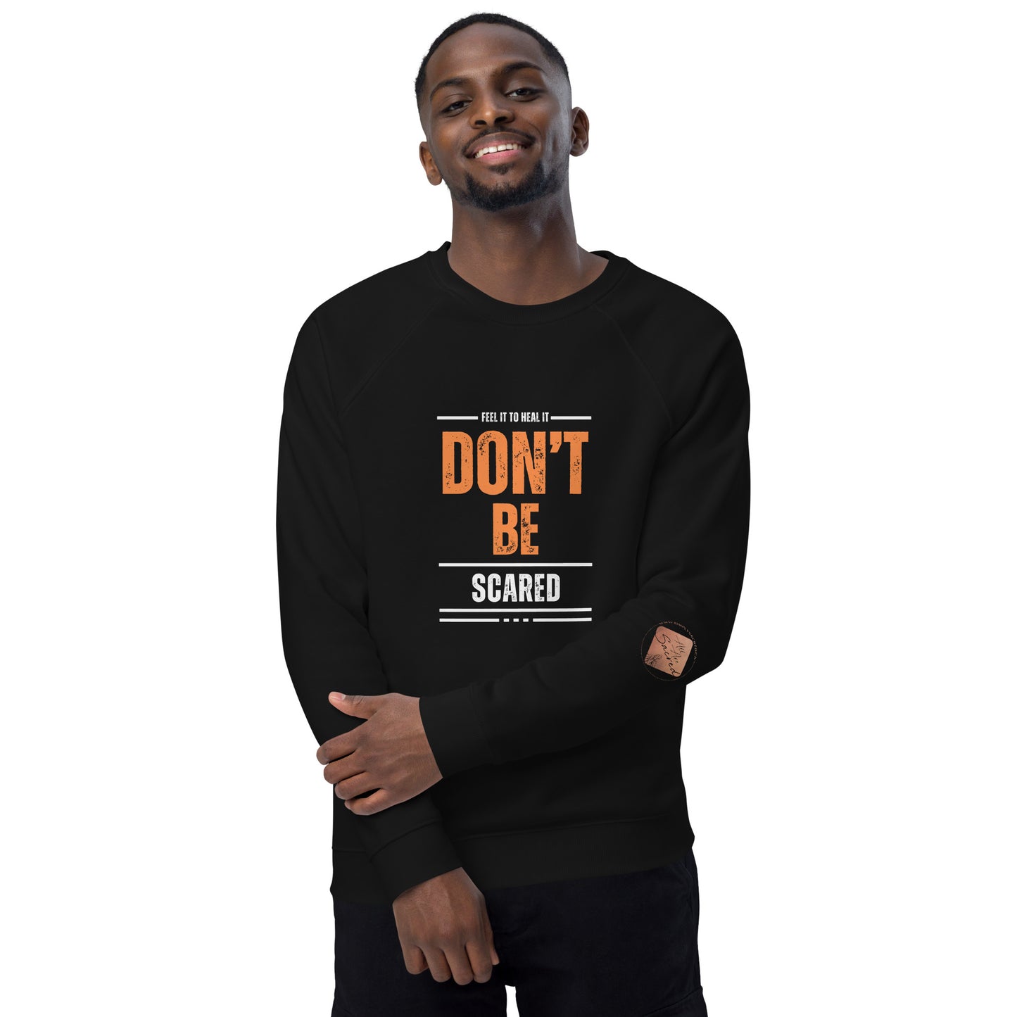 Don't Be Scared, Be Prepared Unisex organic raglan sweatshirt