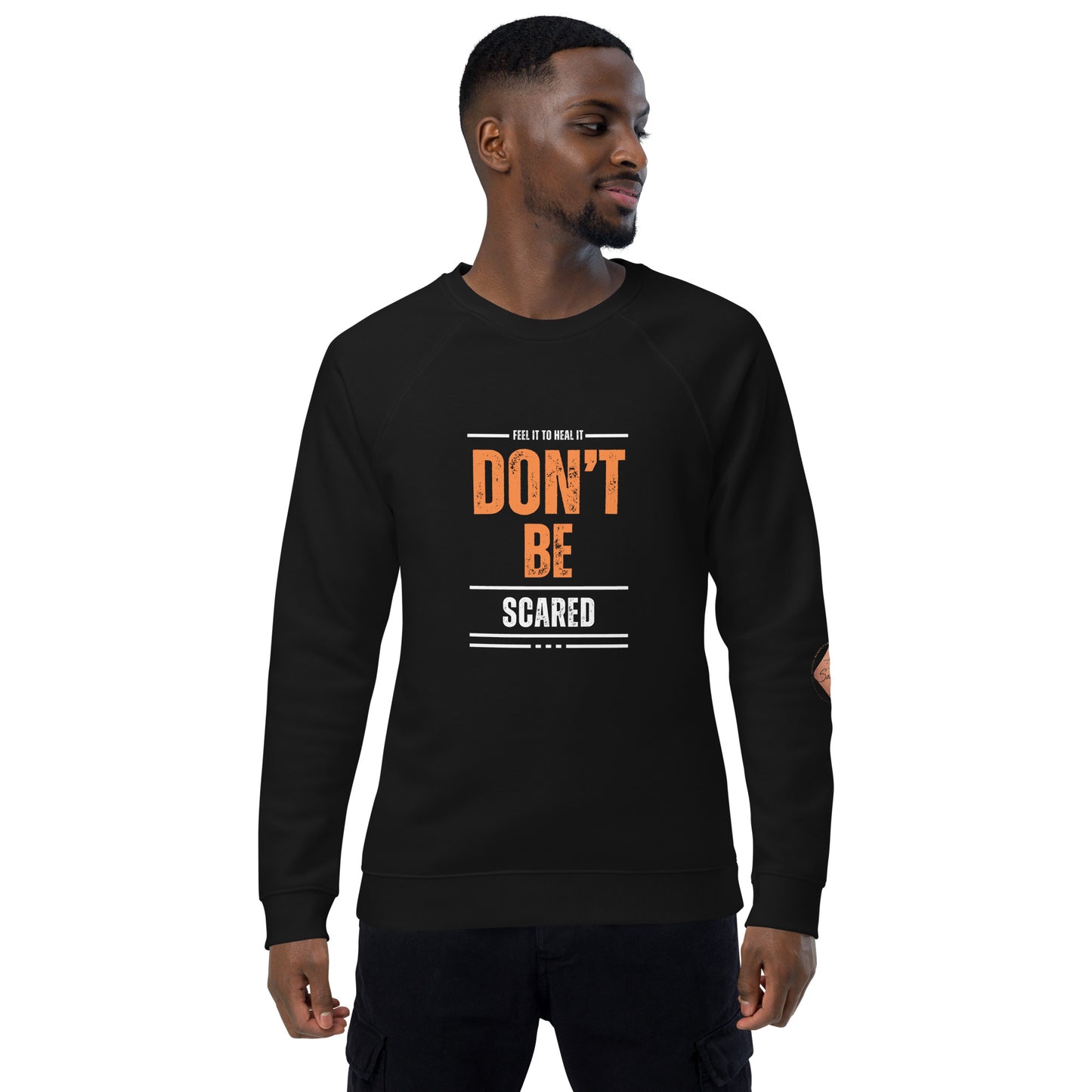 Don't Be Scared, Be Prepared Unisex organic raglan sweatshirt