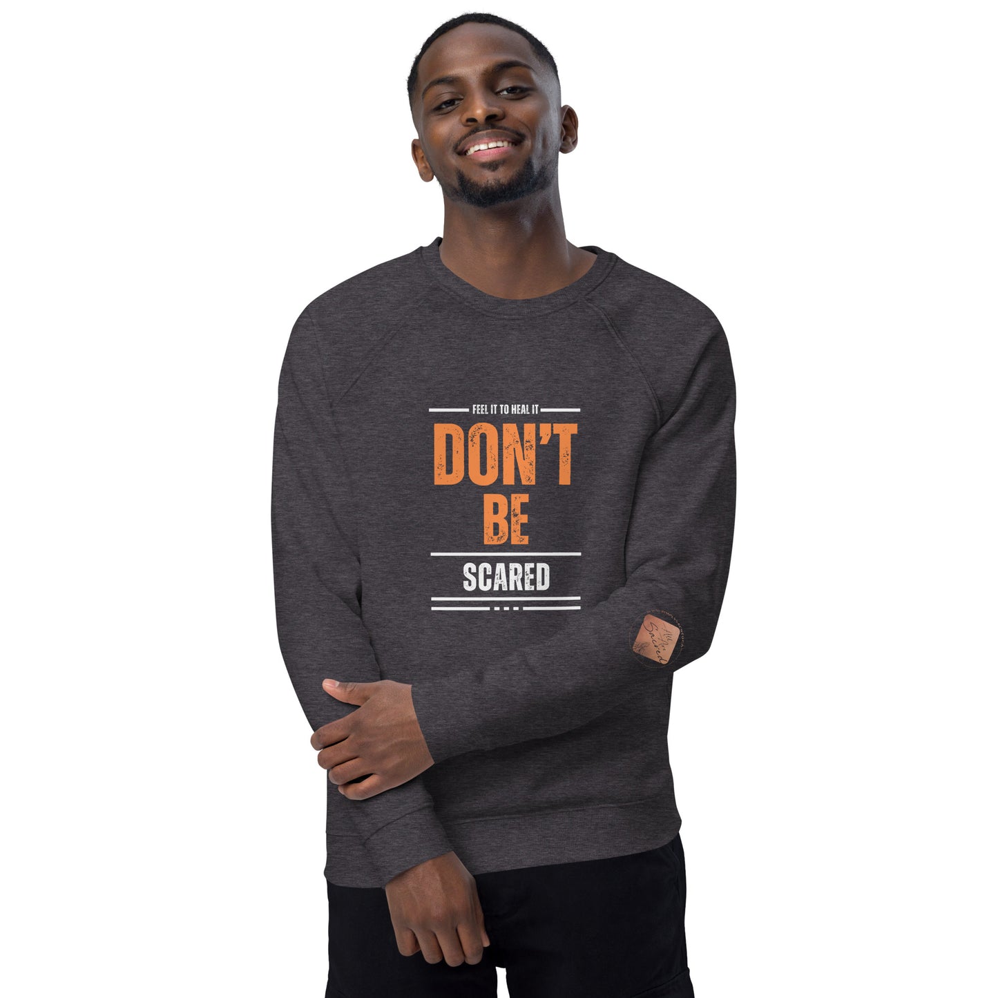 Don't Be Scared, Be Prepared Unisex organic raglan sweatshirt