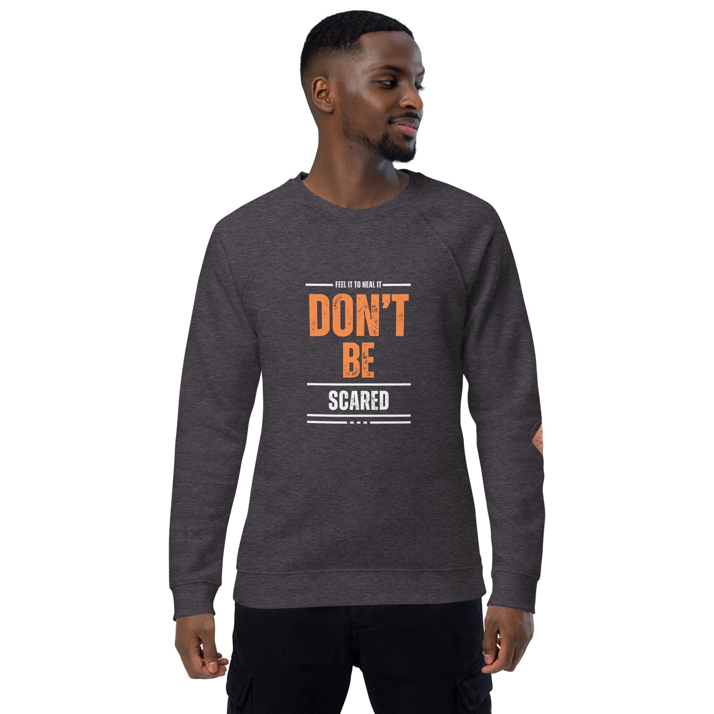 Don't Be Scared, Be Prepared Unisex organic raglan sweatshirt