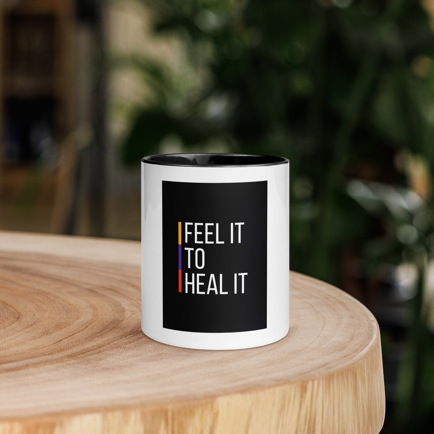 Feel it to Heal it Mug with Color Inside