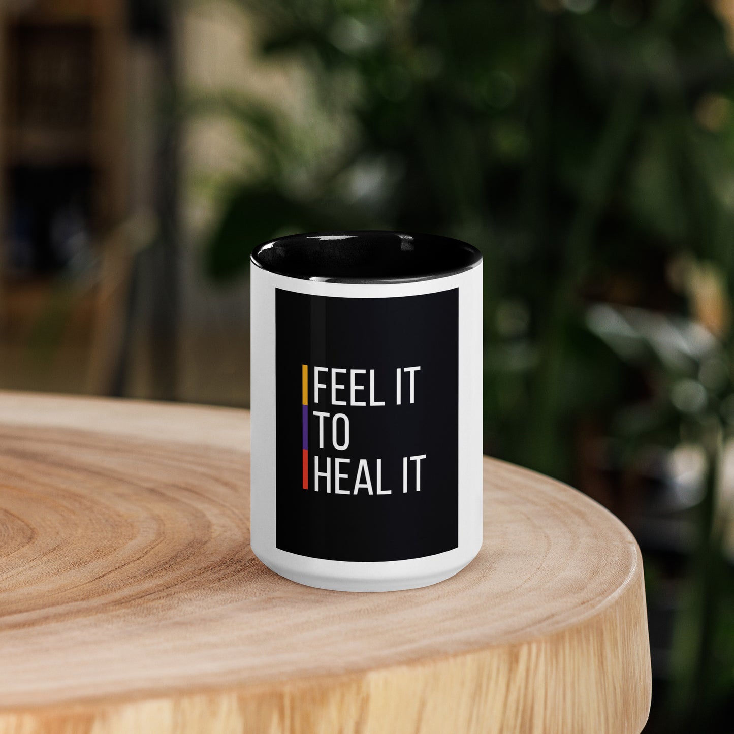 Feel it to Heal it Mug with Color Inside