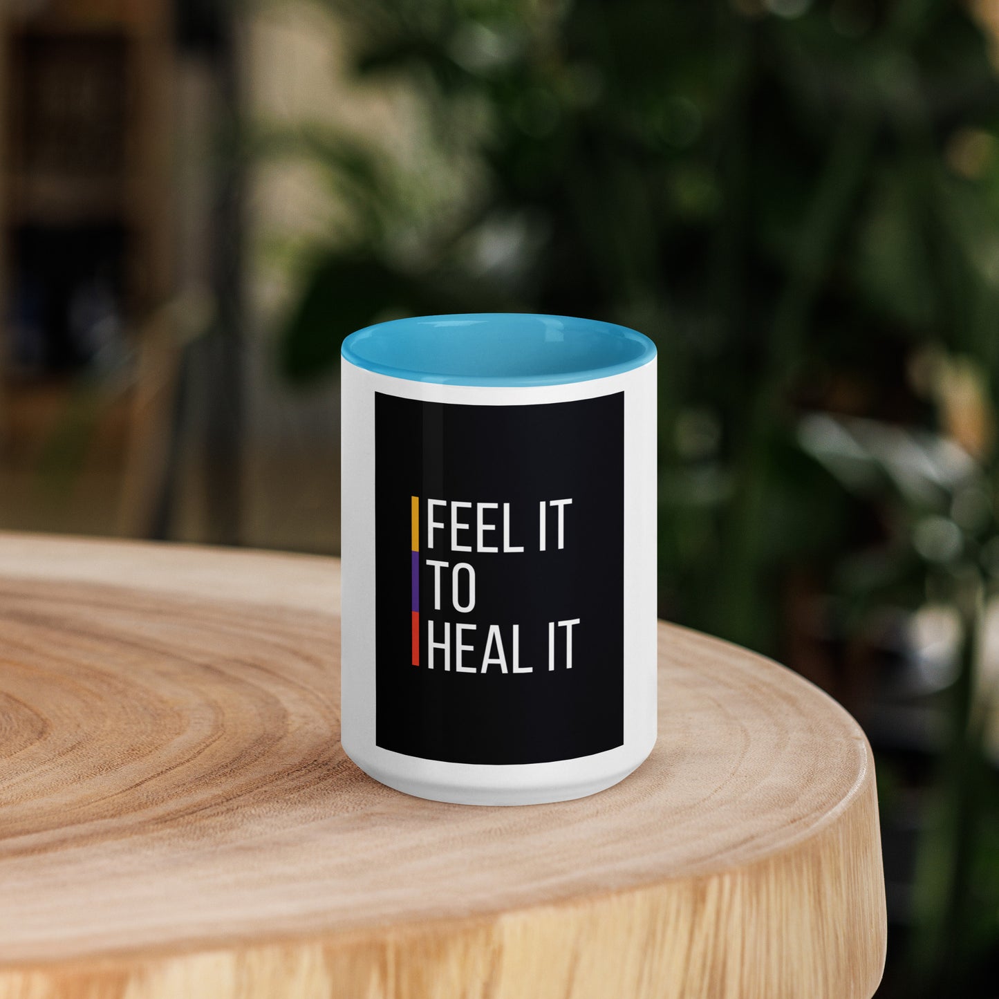 Feel it to Heal it Mug with Color Inside