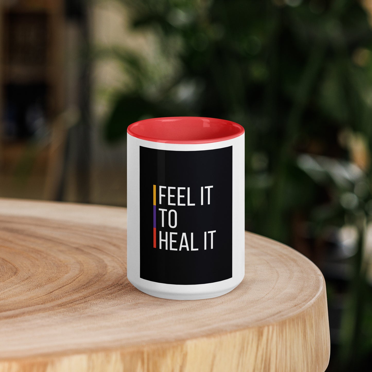 Feel it to Heal it Mug with Color Inside