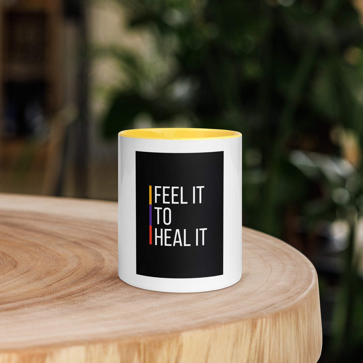 Feel it to Heal it Mug with Color Inside